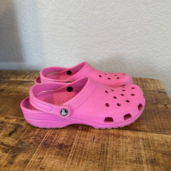Crocs Classic Clops Unisex Pink Comfortable Slip On Sandals Size 11 Women/Men 9 - Picture 5 of 10
